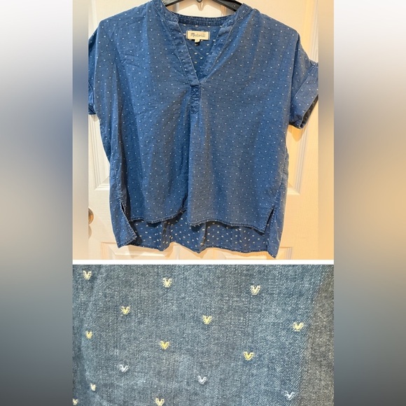 Madewell 2 Shirt Bundle Short Sleeve Button Down Shirt - Picture 3 of 5